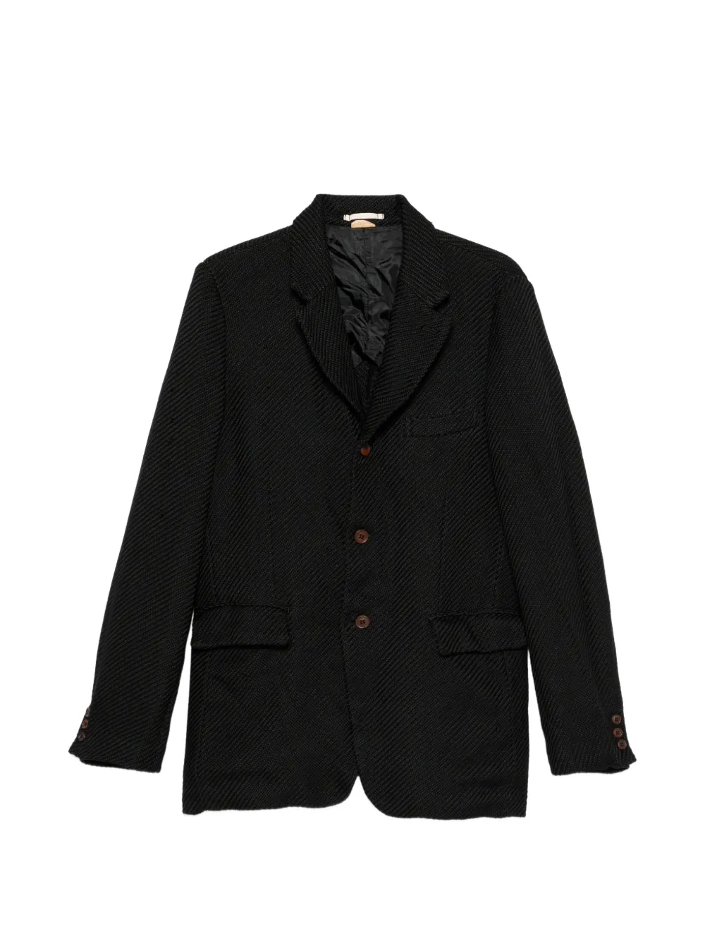 Comme des Garçons Homme Plus diagonal-stripe notched-lapels jacket - Schwarz