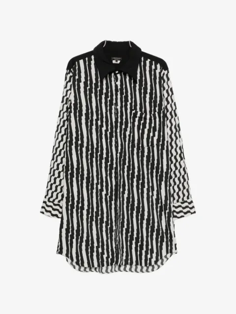 Comme des Garçons Homme Plus abstract-print long-line shirt
