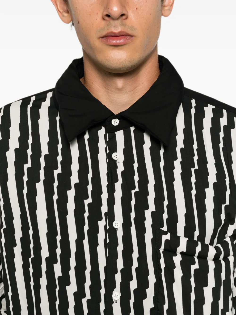 Comme des Garçons Homme Plus Overhemd met abstracte print Wit