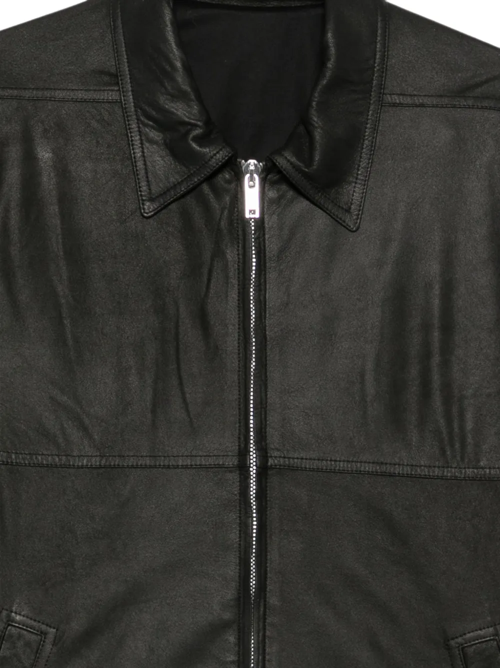 Rick Owens Leren jack Zwart