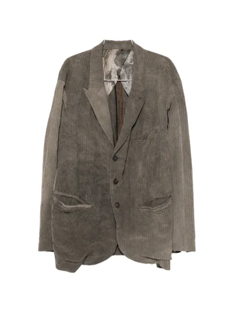 Ziggy Chen pinstripe-pattern single-breasted jacket