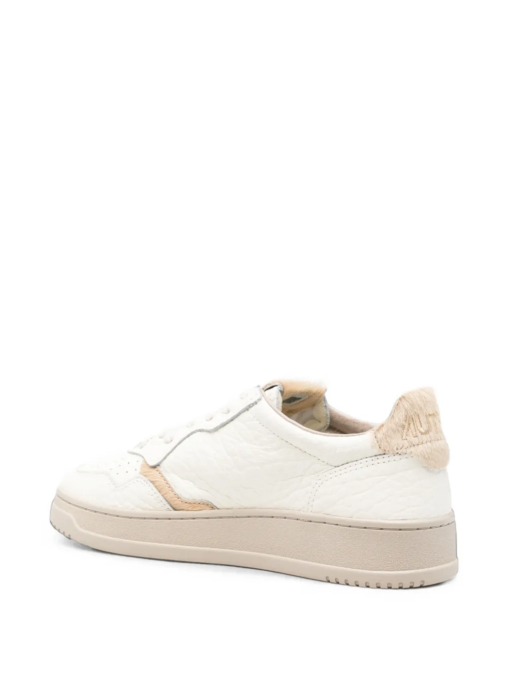 Autry Medalist leren sneakers met ponyhaar Wit