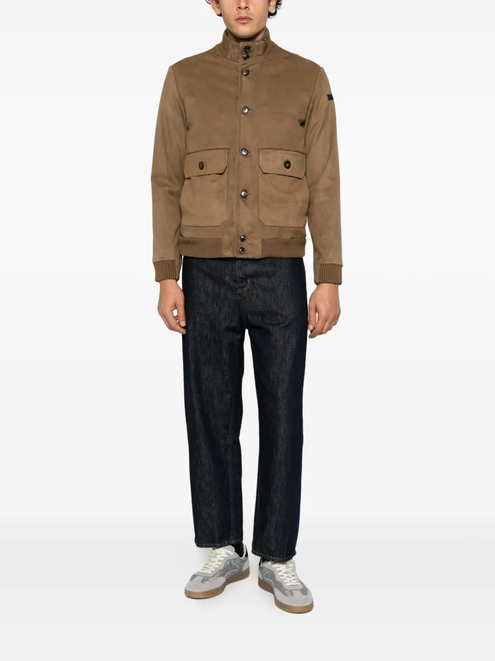 RRD button-fastening bomber jacket Bruin