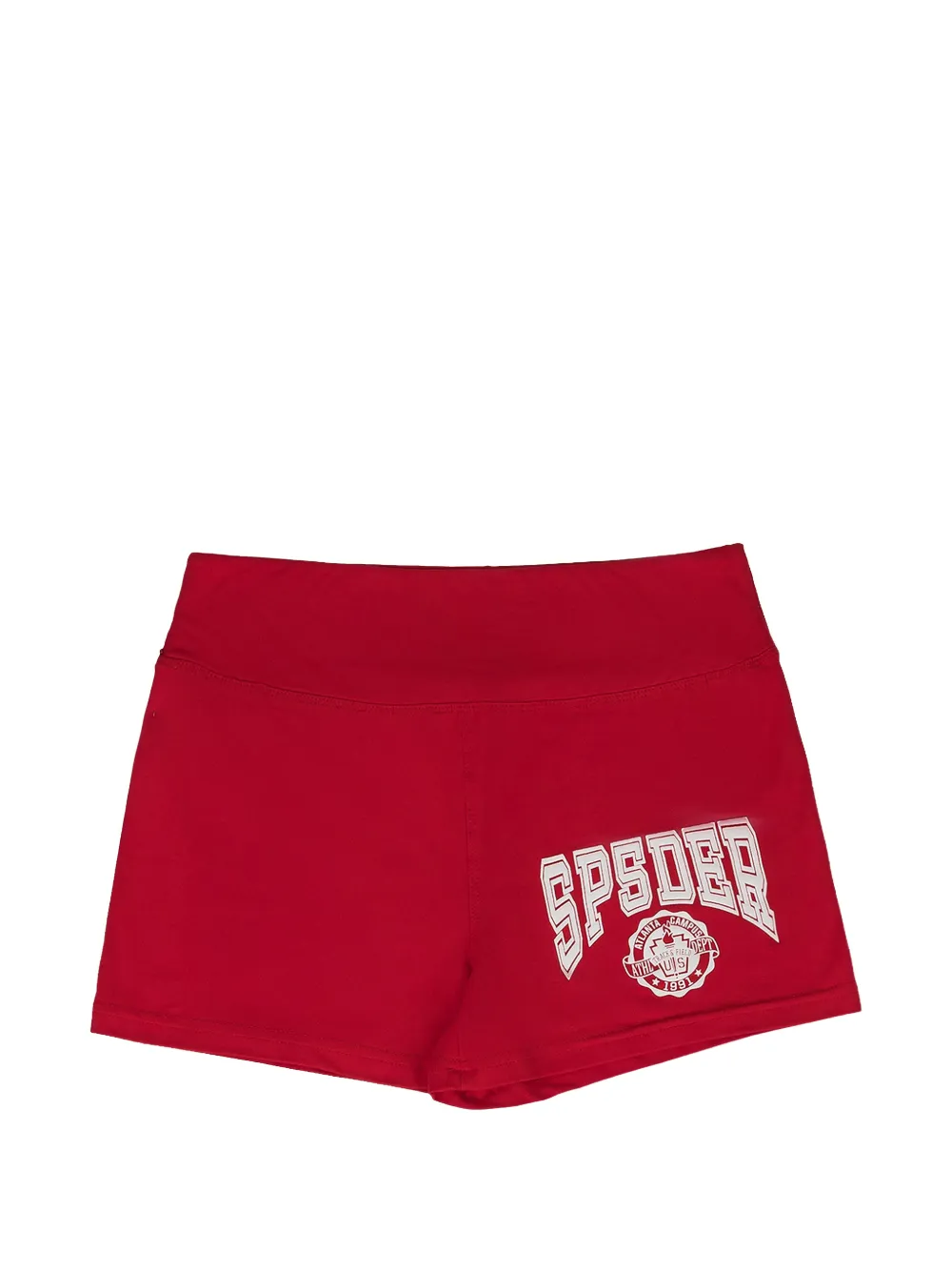 Sp5der Track And Field Bike Shorts In Red