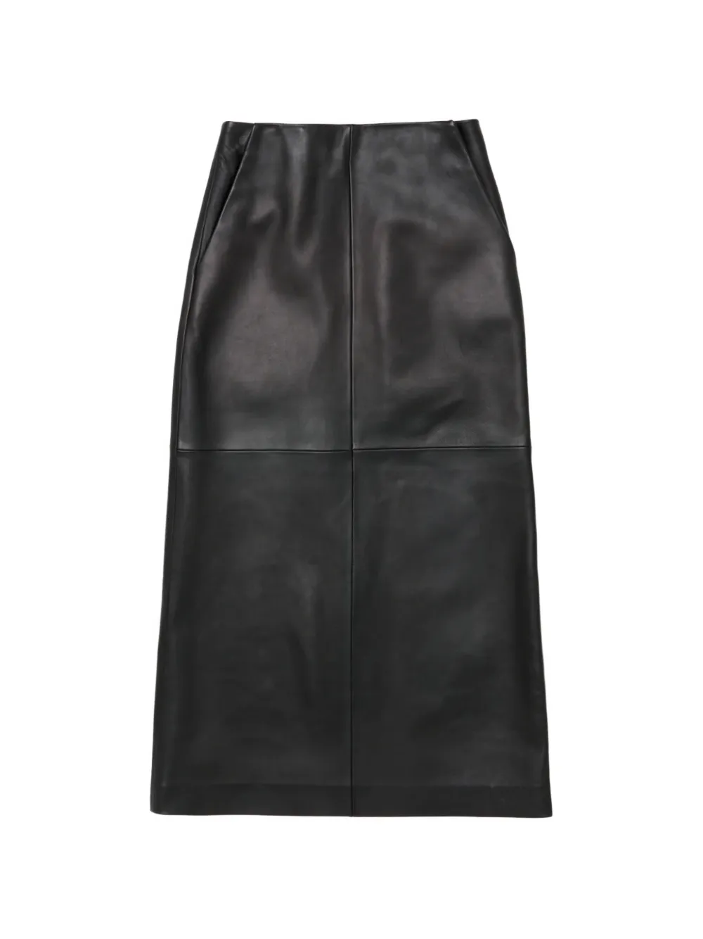 TAIGA TAKAHASHI leather midi skirt - Nero