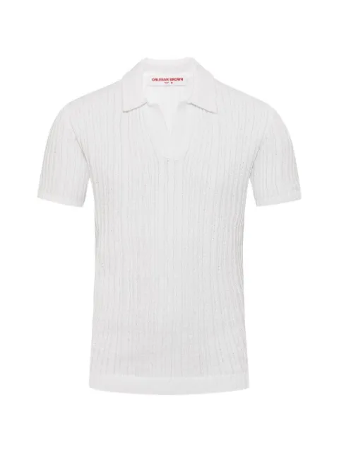 Orlebar Brown Horton texture-stripe polo shirt