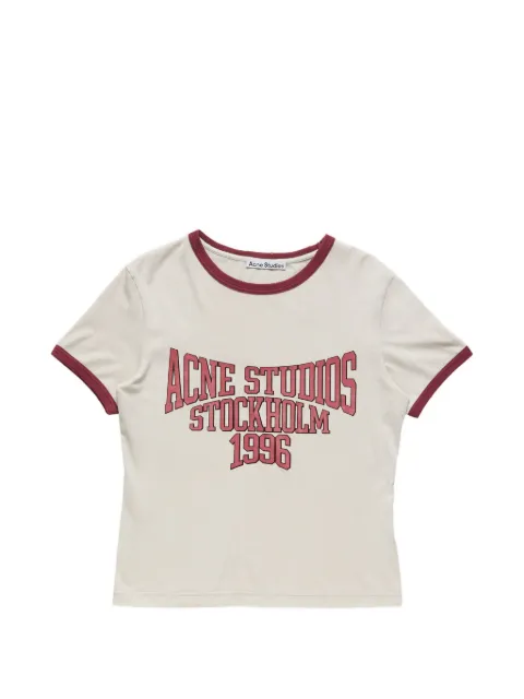 Acne Studios logo-print ringer T-shirt