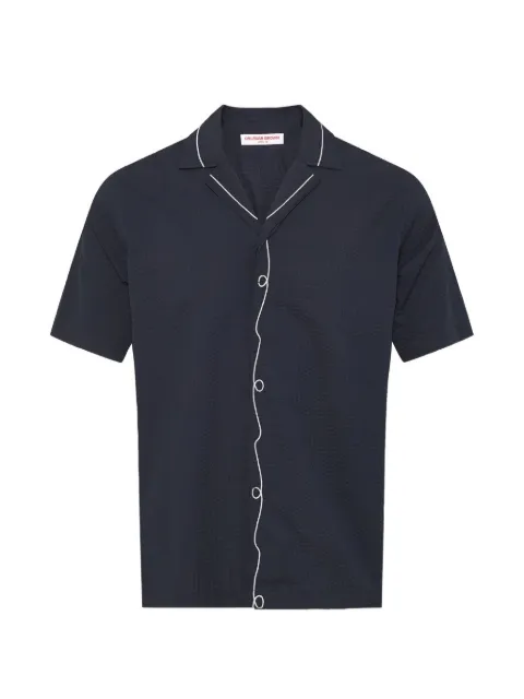 Orlebar Brown Maitan border-embroidery shirt