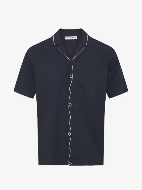 Orlebar Brown Maitan border-embroidery shirt