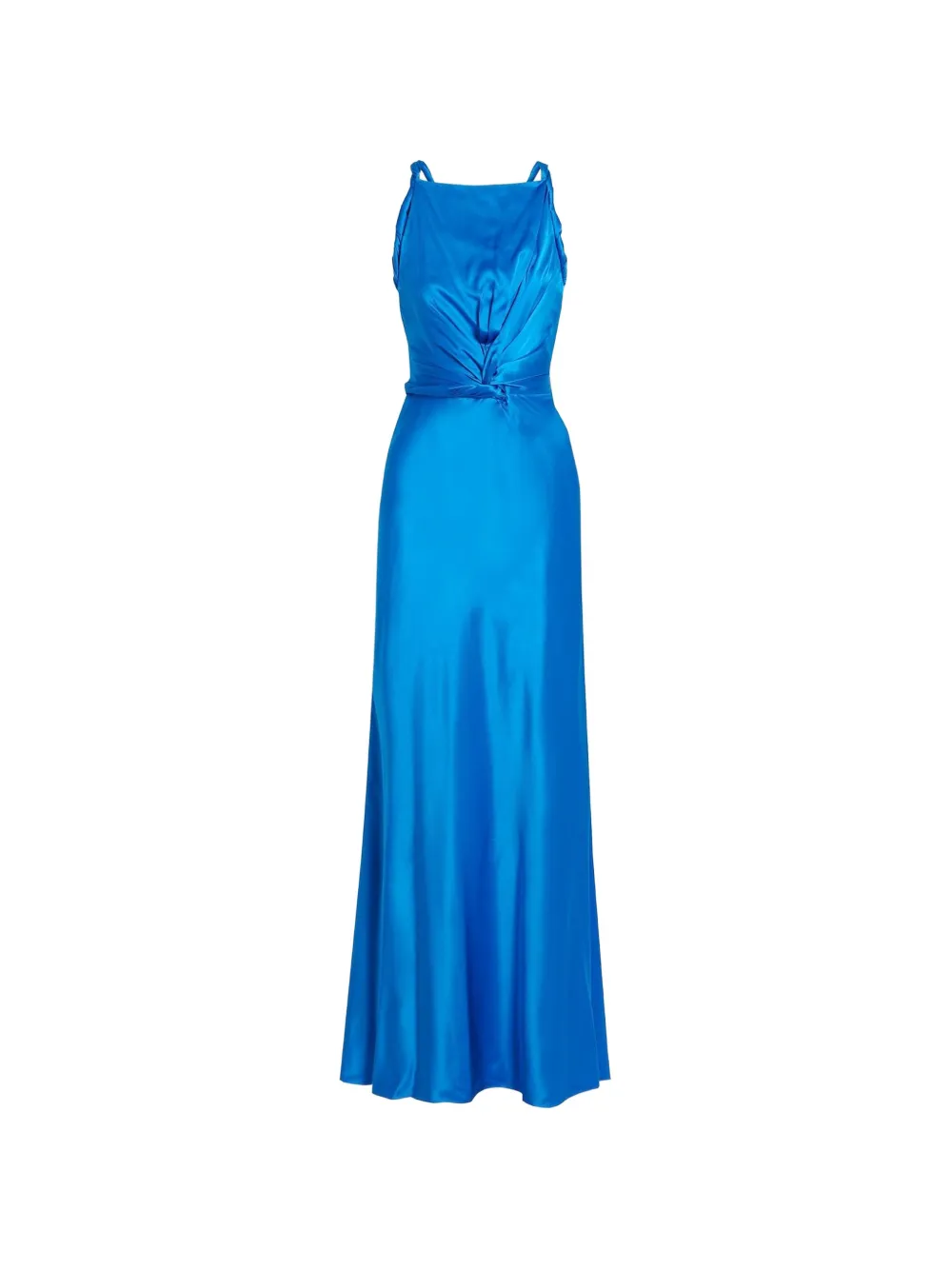 Roksanda Likai twisted satin maxi dress - Blue