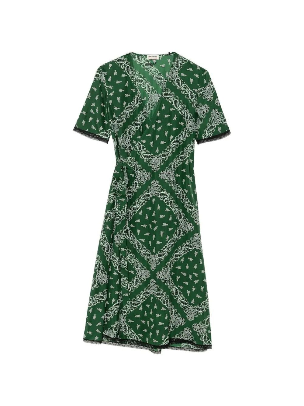Zadig&Voltaire Reforme jurk met bandana-print Groen