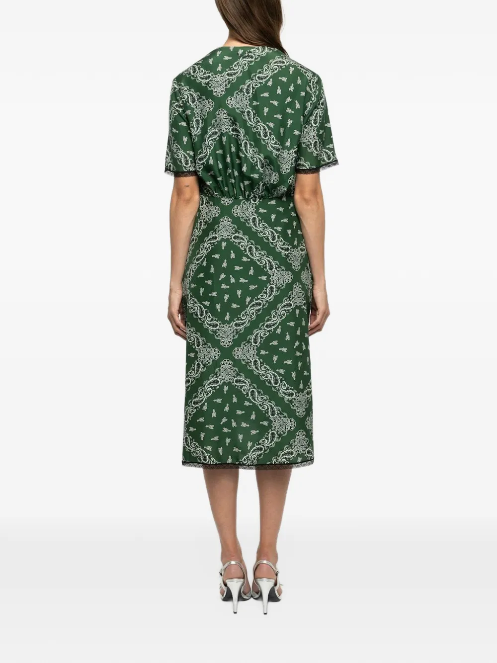 Zadig&Voltaire Reforme jurk met bandana-print Groen