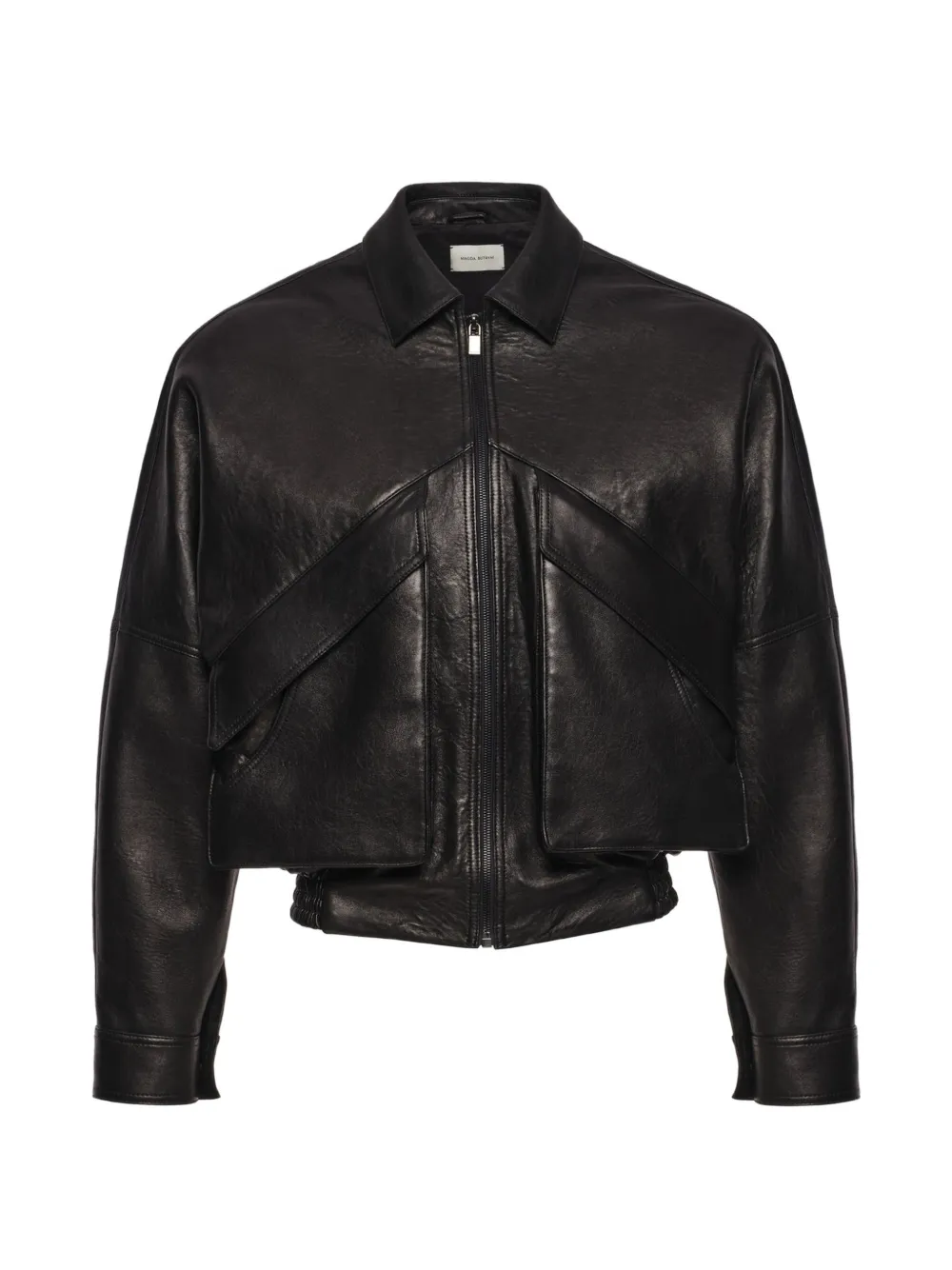 Magda Butrym zip-up leather jacket - Nero