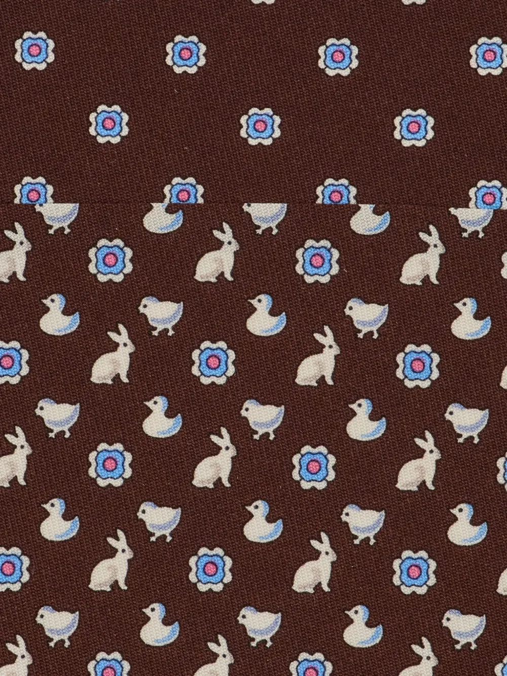Ferragamo Stropdas met print Bruin