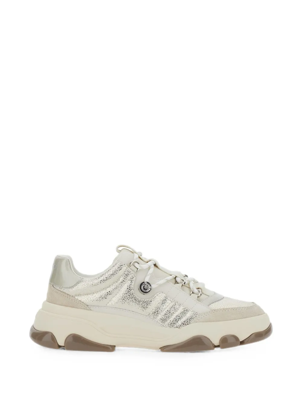 PINKO panelled glitter-effect sneakers Wit