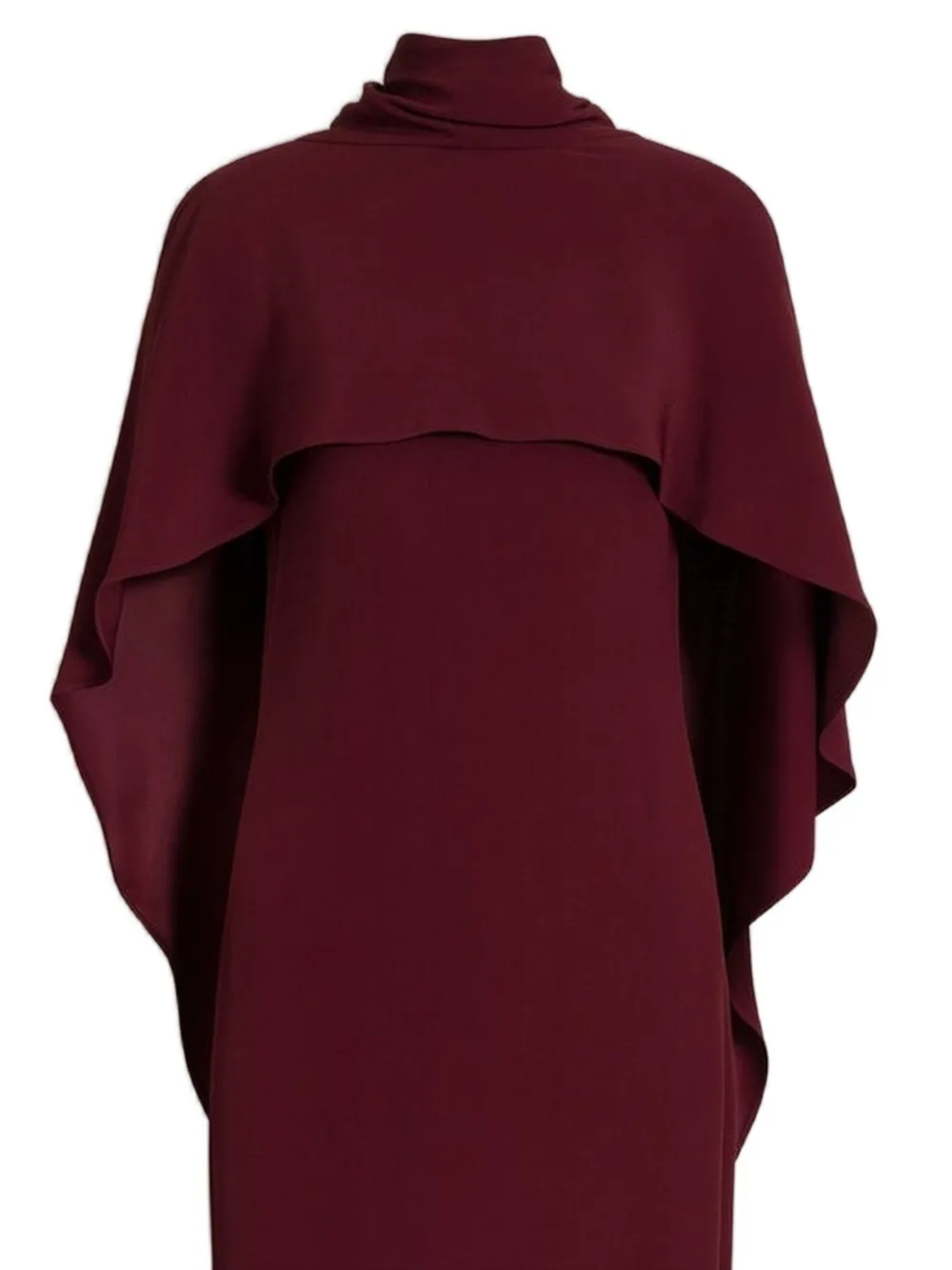 Alberta Ferretti Maxi-jurk met cape detail en hoge hals Rood
