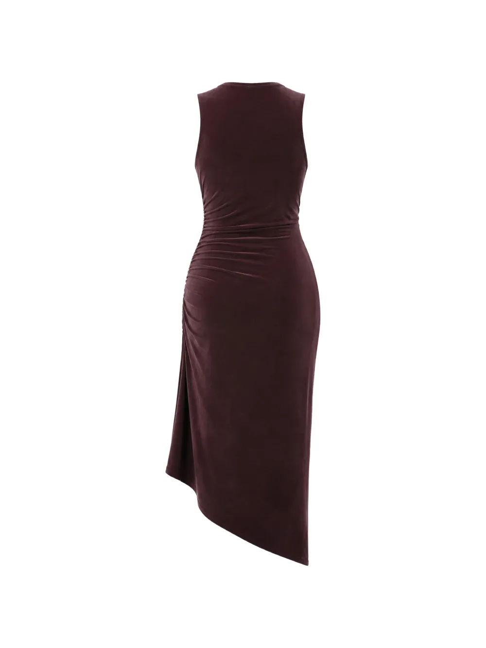 Agolde Anya Ruched Asymmetric Dress in Purple, view 2