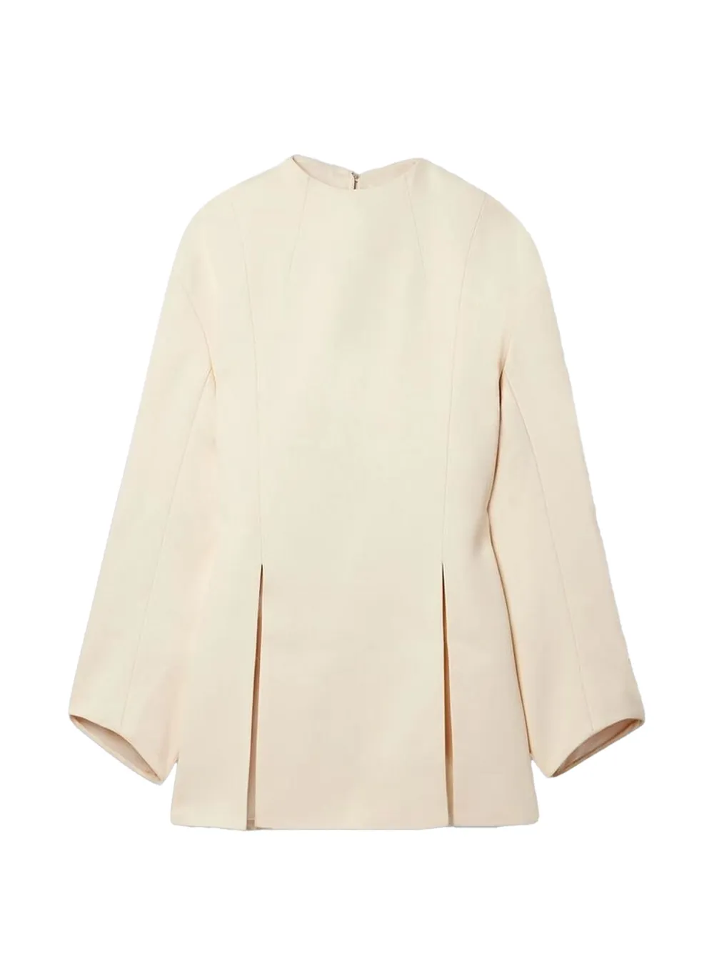 KHAITE Mahni pleated long-sleeve top - Toni neutri