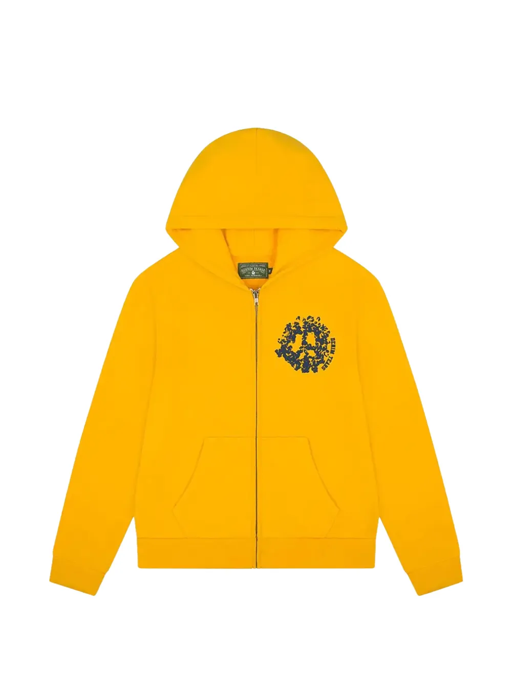 Denim Tears graphic-print zip-up hoodie - Giallo