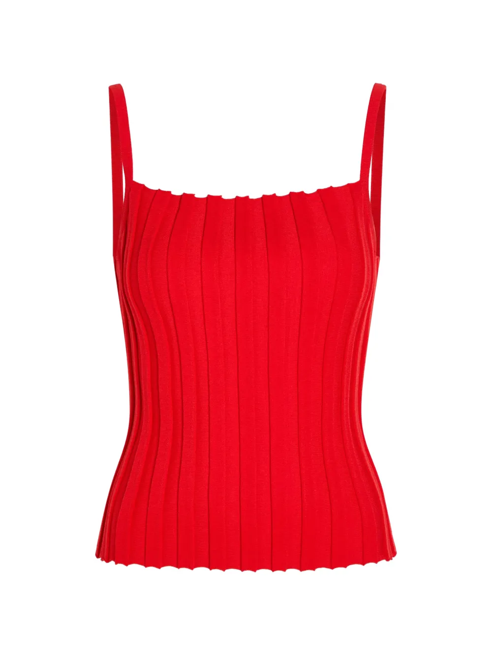 STAUD ribbed-knit tank top - Rosso