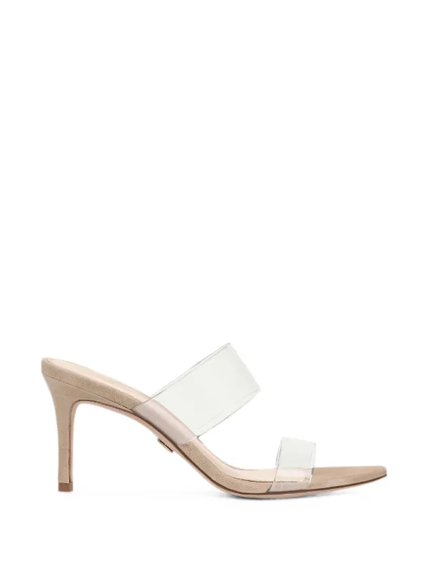 Veronica Beard Asha Transparent-strap Sandals in White
