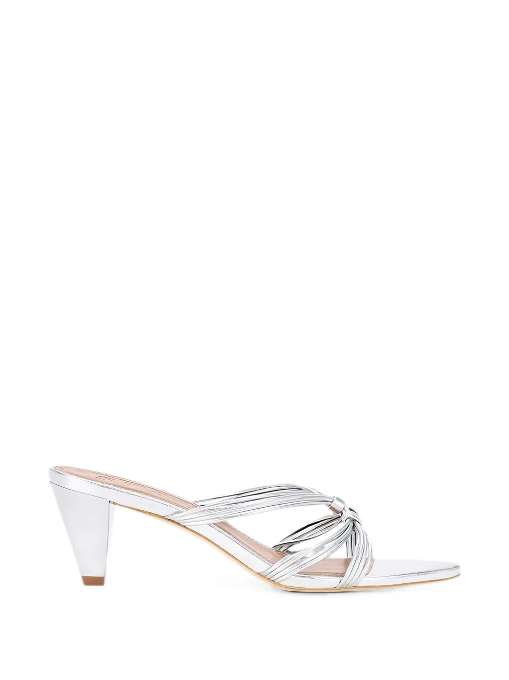 STAUD Carrie strappy mules - Silver