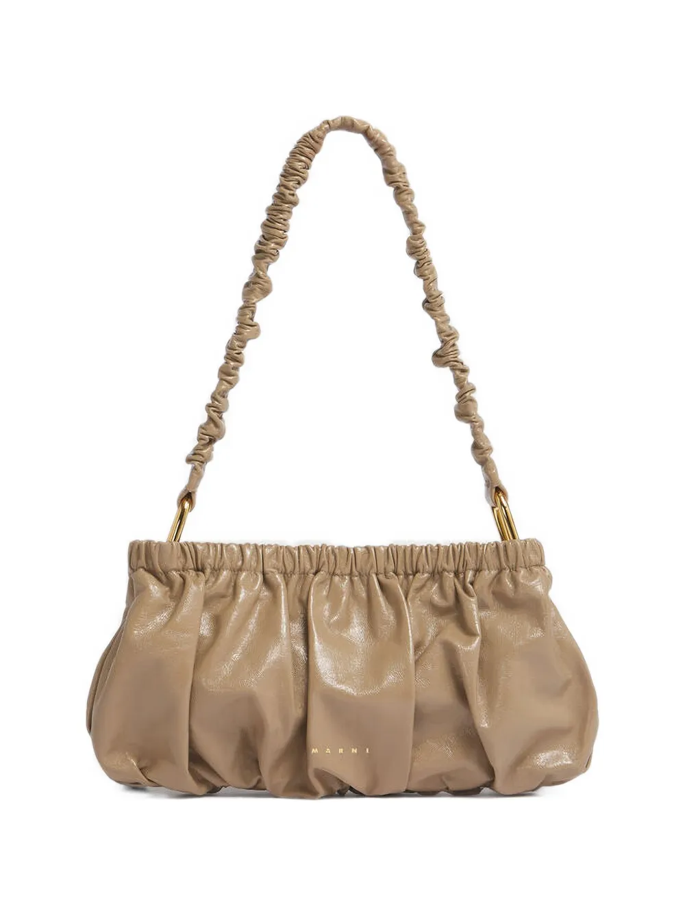Marni crinkled gathered shoulder bag · OS