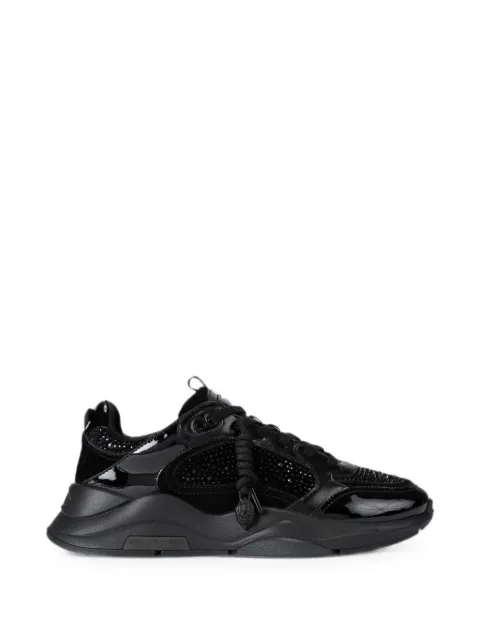 Kurt Geiger London Royston crystal-embellished patent-leather sneakers