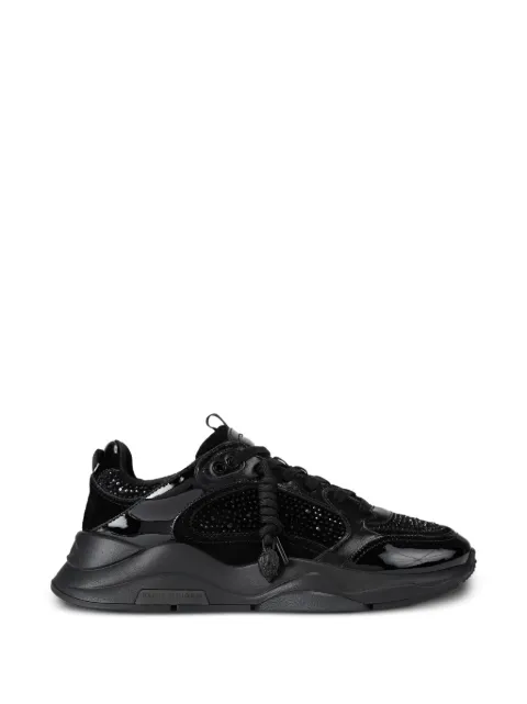 Kurt Geiger London Royston crystal-embellished patent-leather sneakers