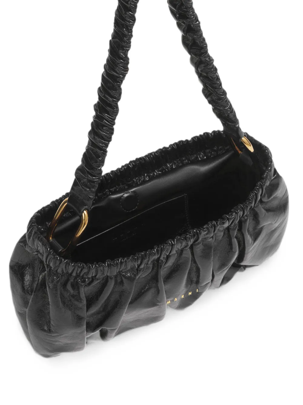 Marni Gesmockte clutch met gekreukt effect Zwart
