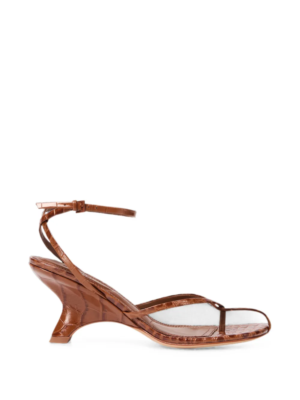 Simkhai croc-effect Kelsey sandals - Marrone