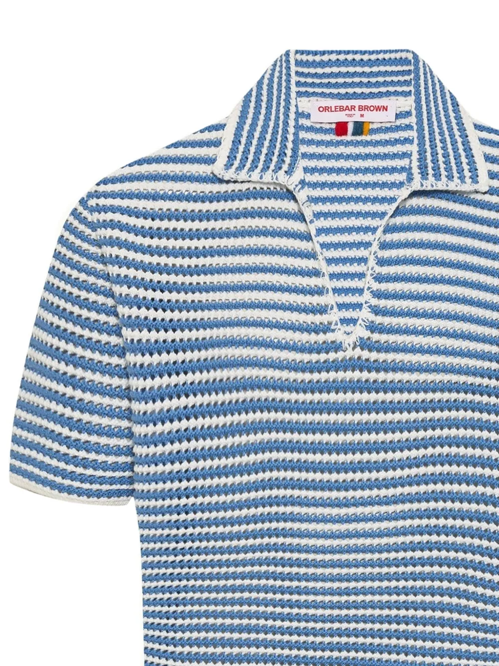 Orlebar Brown Batten gestreept gebreid T-shirt Blauw