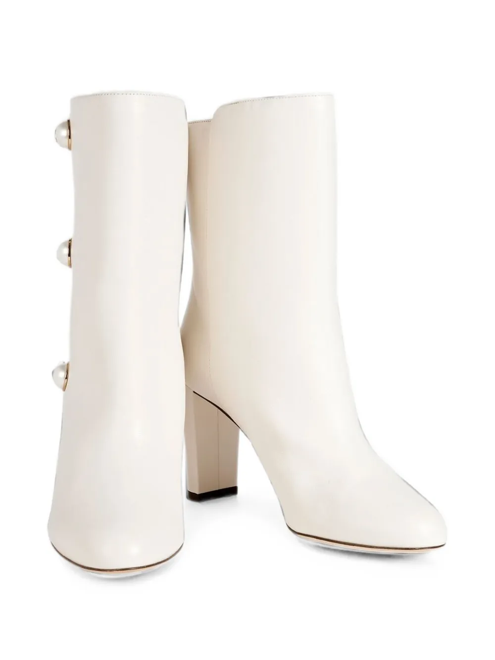Jimmy Choo Rina faux-pearl embellished ankle boots Wit