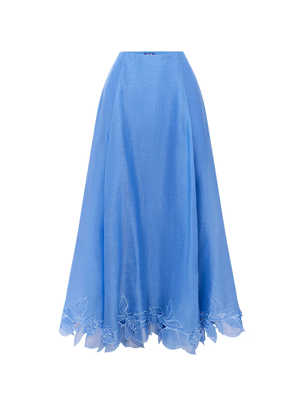 Leo Lin Leila appliqué midi skirt - Blu
