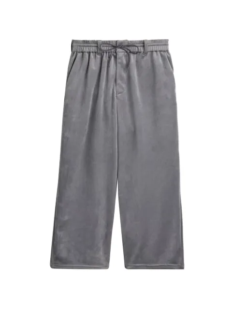Y-3 velvet-effect drawstring trousers