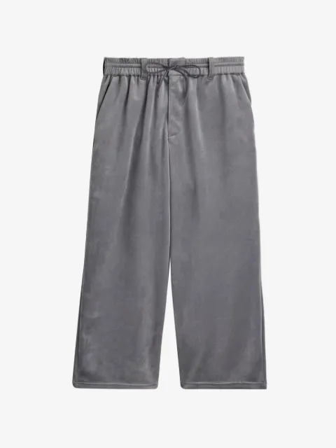 Y-3 velvet-effect drawstring trousers