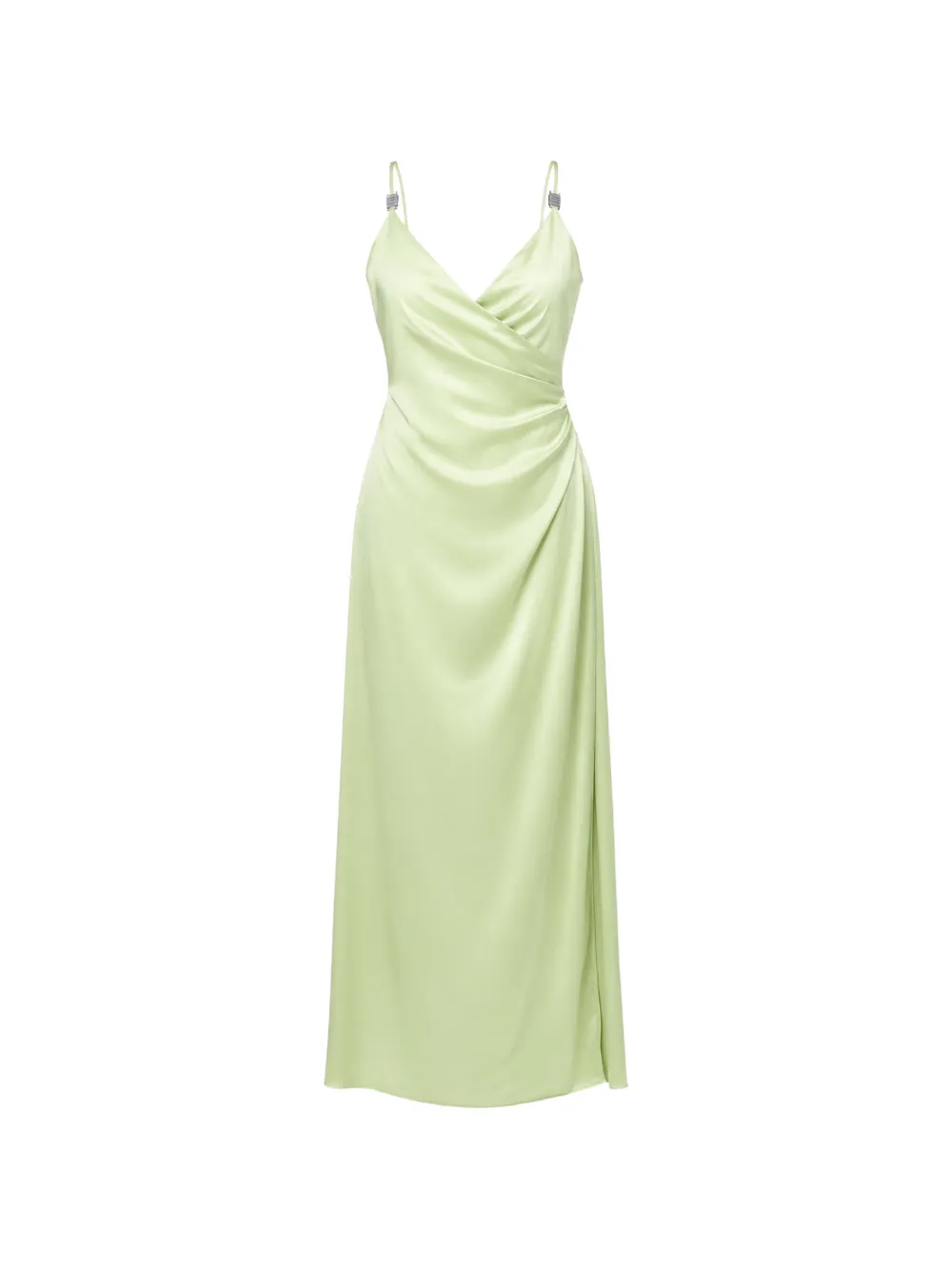 Hanita wrap-design crystal-embellished dress
