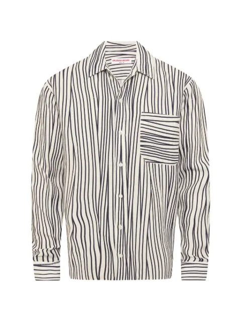 Orlebar Brown Grasmoor crossover-stripe shirt