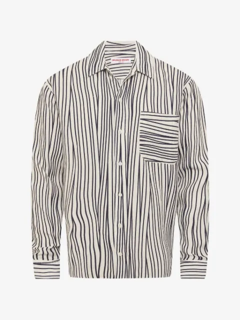 Orlebar Brown Grasmoor crossover-stripe shirt