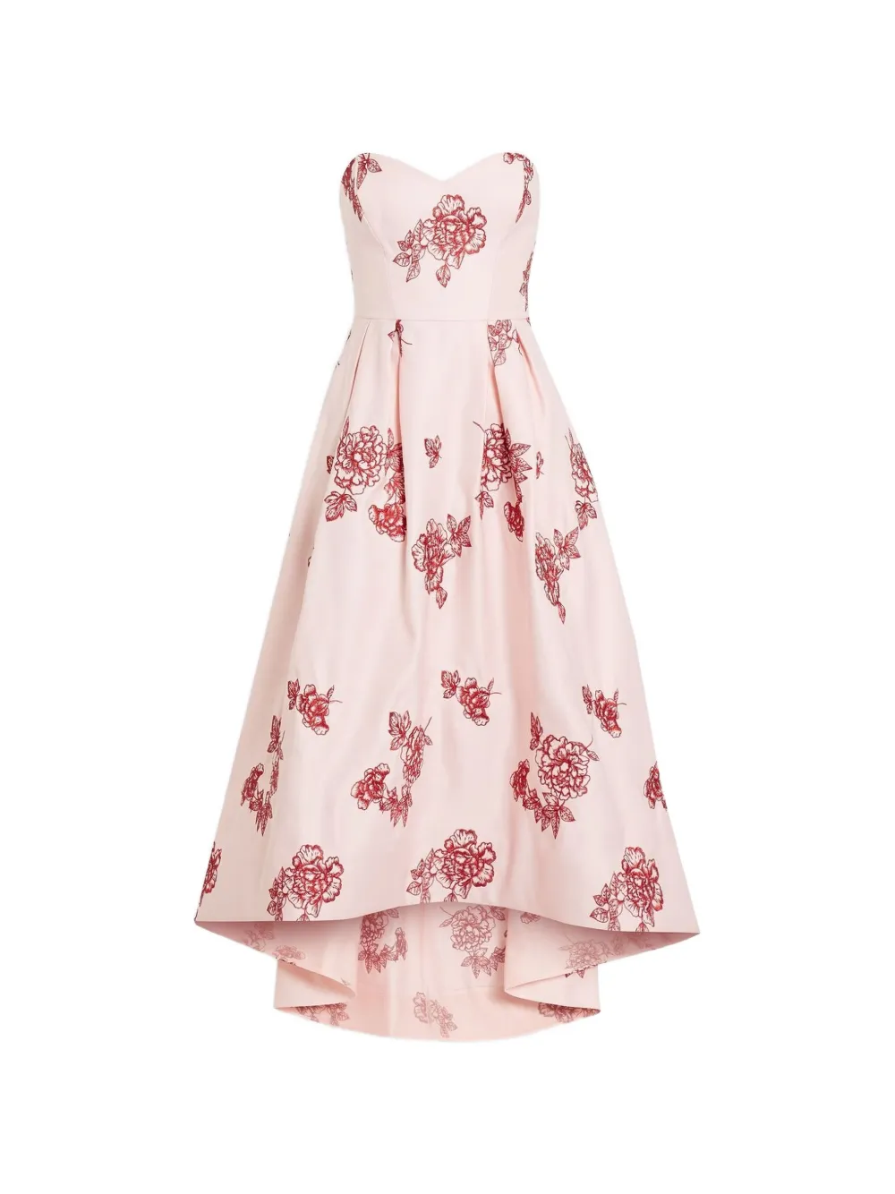 Marchesa Notte strapless embroidered maxi dress - Rosa
