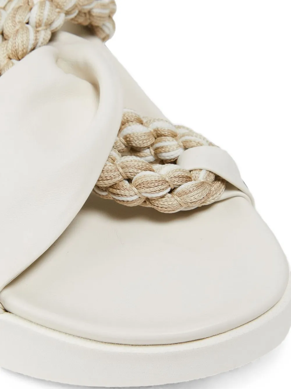ZIMMERMANN twisted cord leather sandals Beige