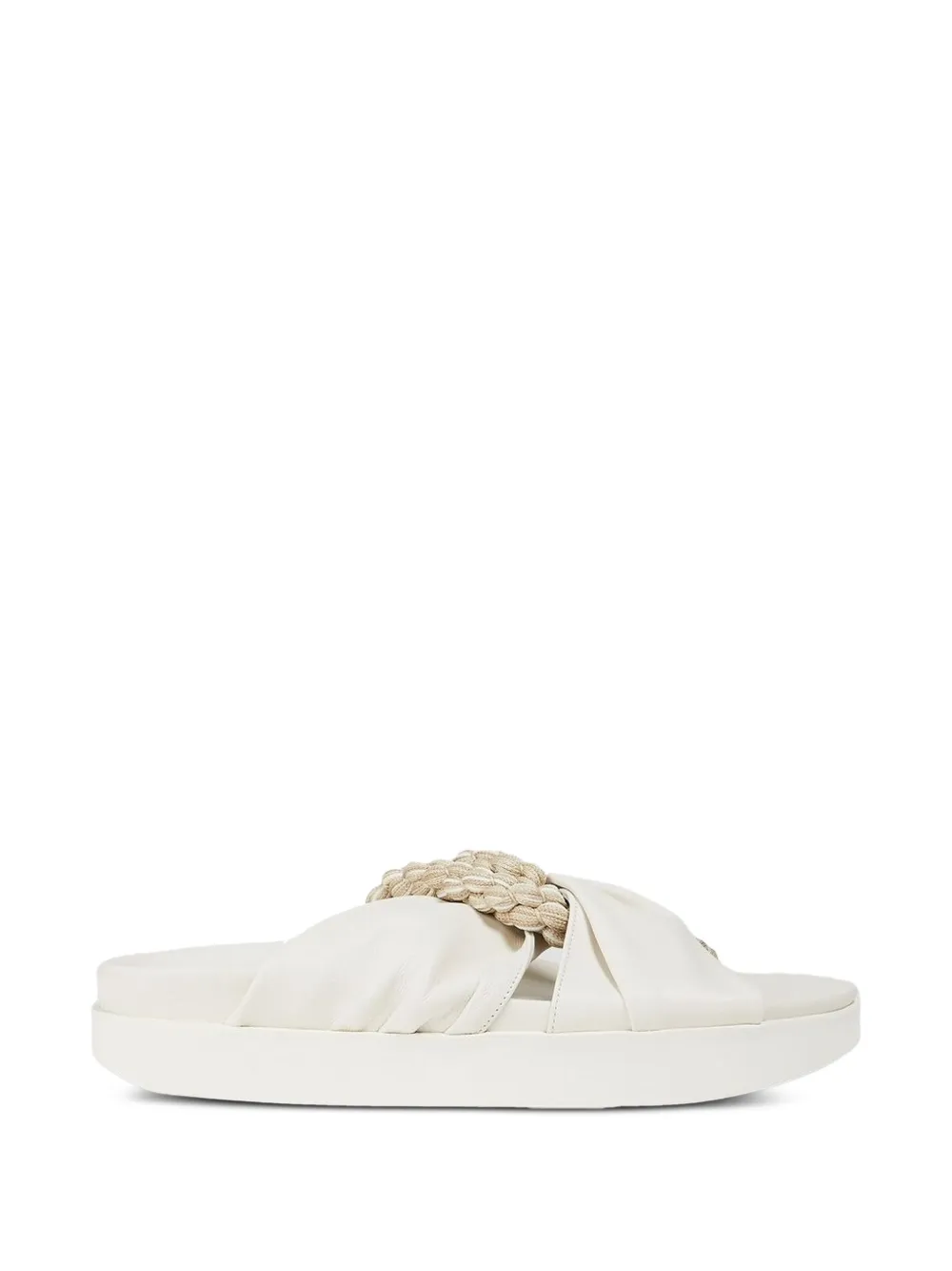 ZIMMERMANN twisted cord leather sandals Beige