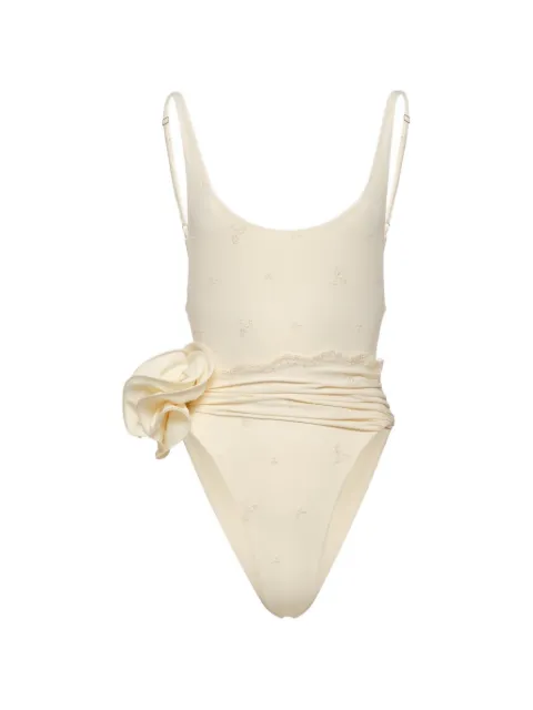 Magda Butrym floral-embroidered swimsuit