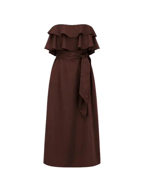 Hanita ruffled-detail belted dress