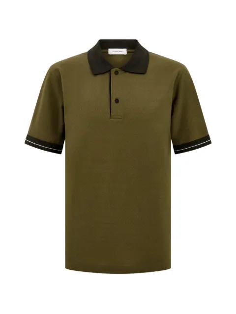 Ferragamo piqué-weave contrast-collar polo shirt