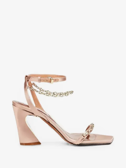 ZIMMERMANN chain-trimmed satin sandals