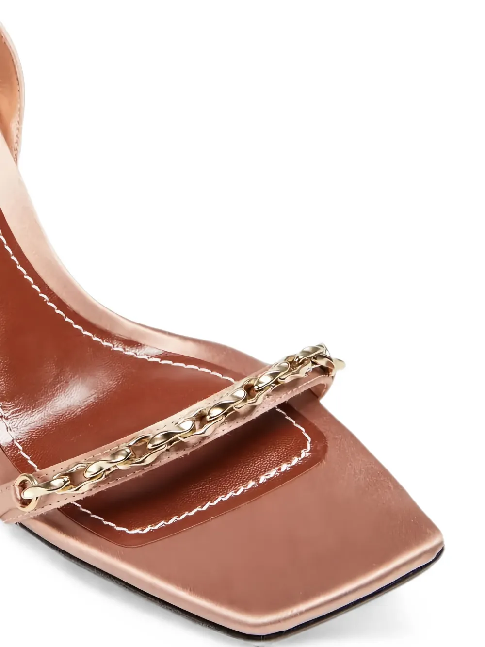 ZIMMERMANN chain-trimmed satin sandals Beige