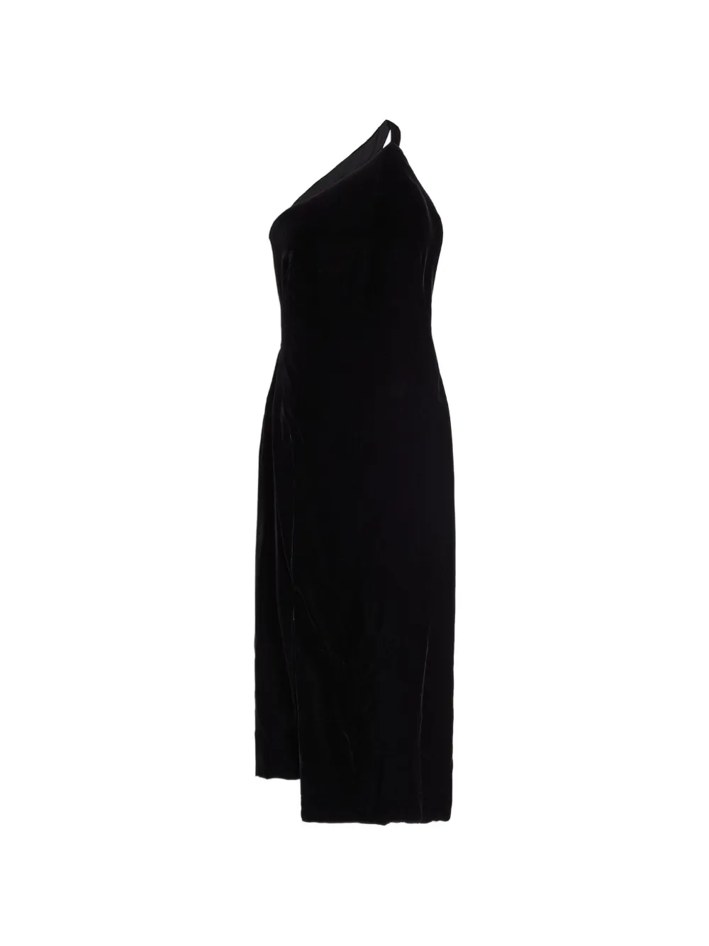 Oscar de la Renta one-shoulder cutout midi dress - Black