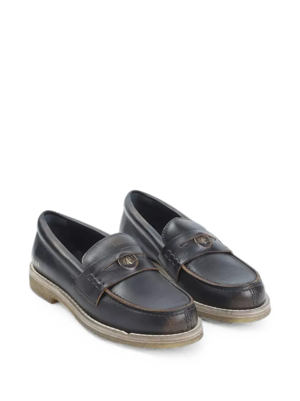 Golden Goose logo-detail loafers Zwart