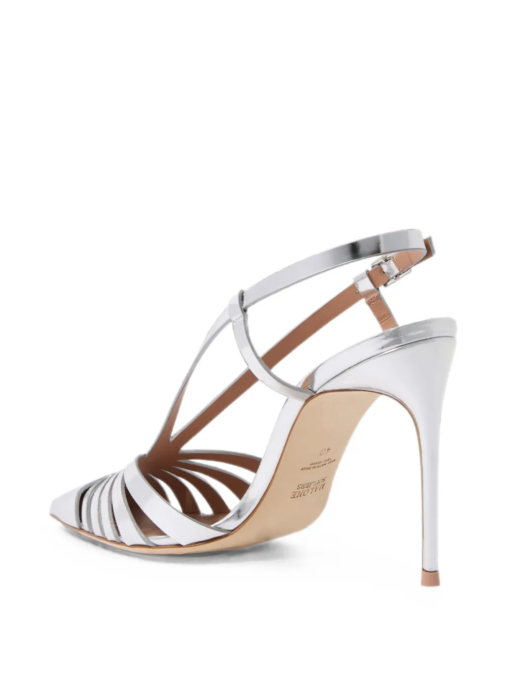 Malone Souliers cut-out pointed-toe sandals Zilver
